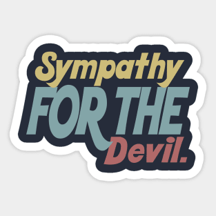 Devil - Lyrics Typographic Tribute Design Sticker